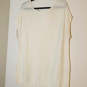 XL Dolman Short Sleeve Cream Sweater